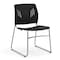 Officesource Stacked Seating Armless Stackable Side Chair with Chrome Frame OSSN6015BK - alternate 1